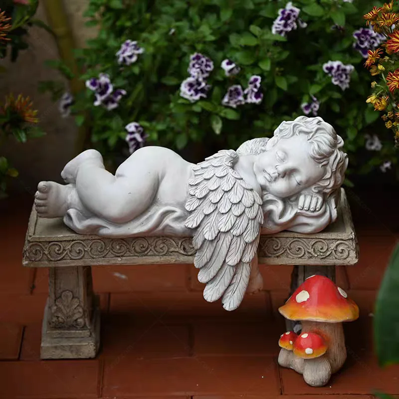 Sleeping Cherub Statue