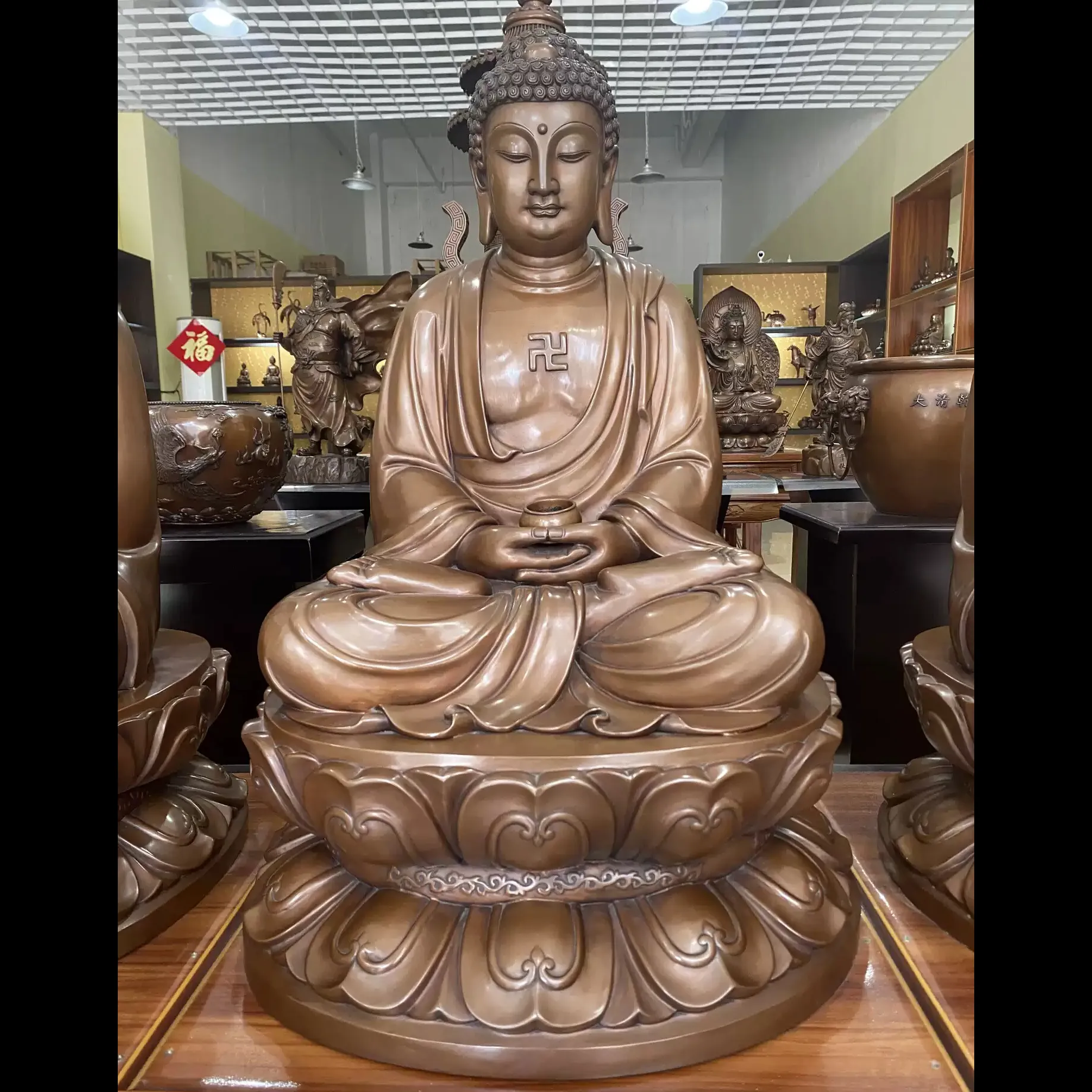 three buddha statue