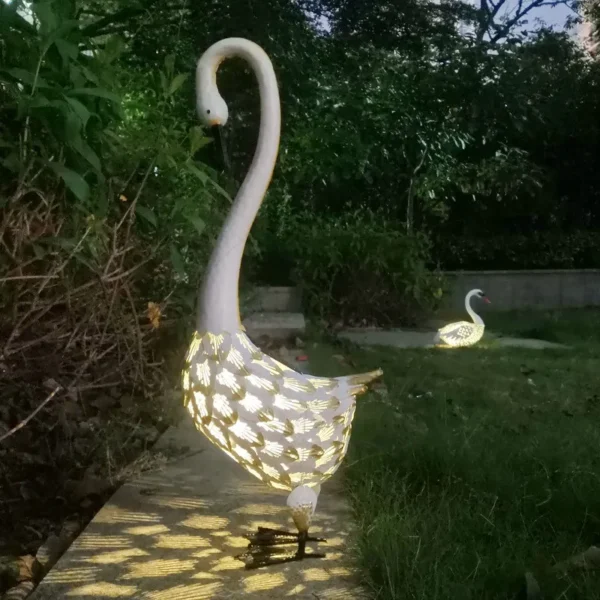 vintage swan lamp