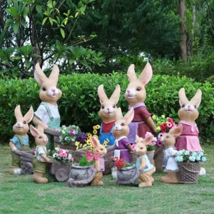 bunny flower pot