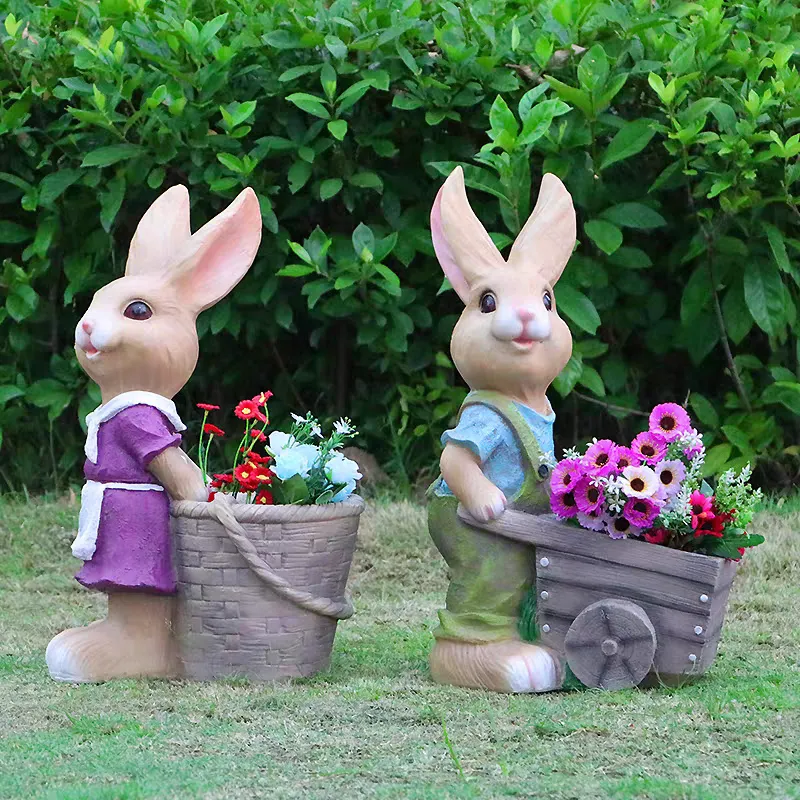 bunny flower pot