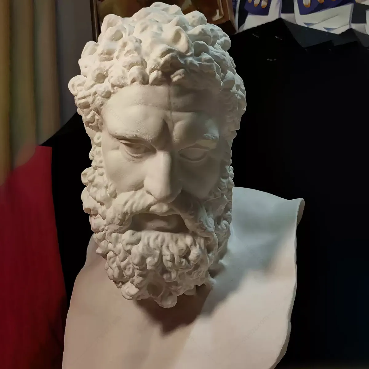 hercules bust statue