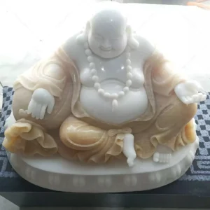 stone happy buddha statue