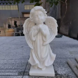 praying cherub statue