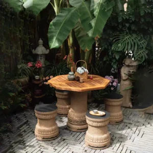 stone patio table set