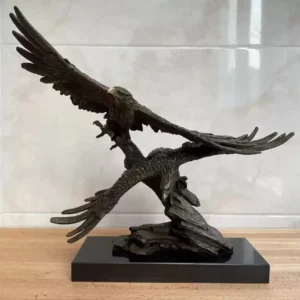 .antique bronze eagle statue