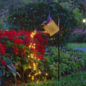 solar watering can with lights