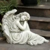 Small Resin Sleeping Angel Statue