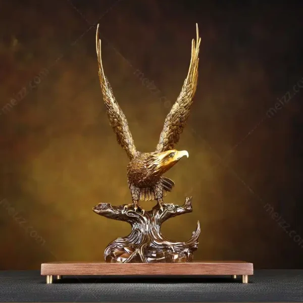 bronze eagle sculpture
