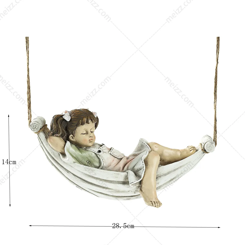 child on hammock statue