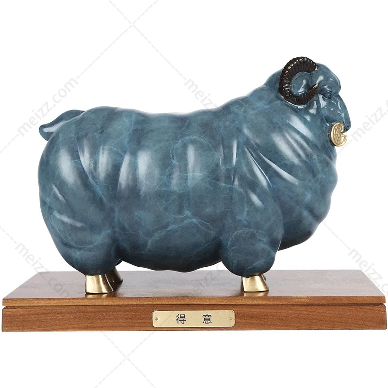 bronze sheep sculpture