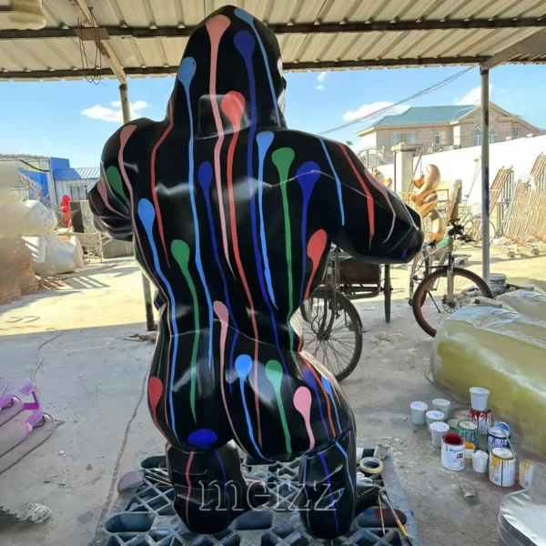 Graffiti Gorilla Statue