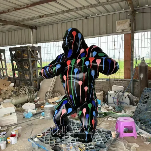 Graffiti Gorilla Statue