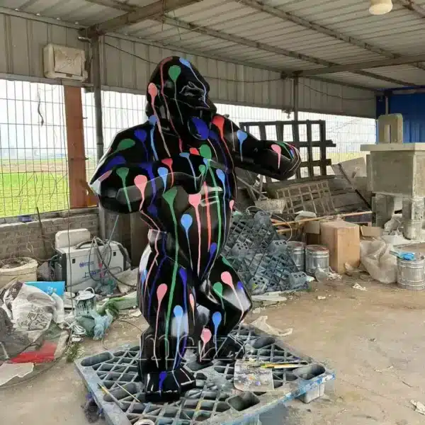 Graffiti Gorilla Statue