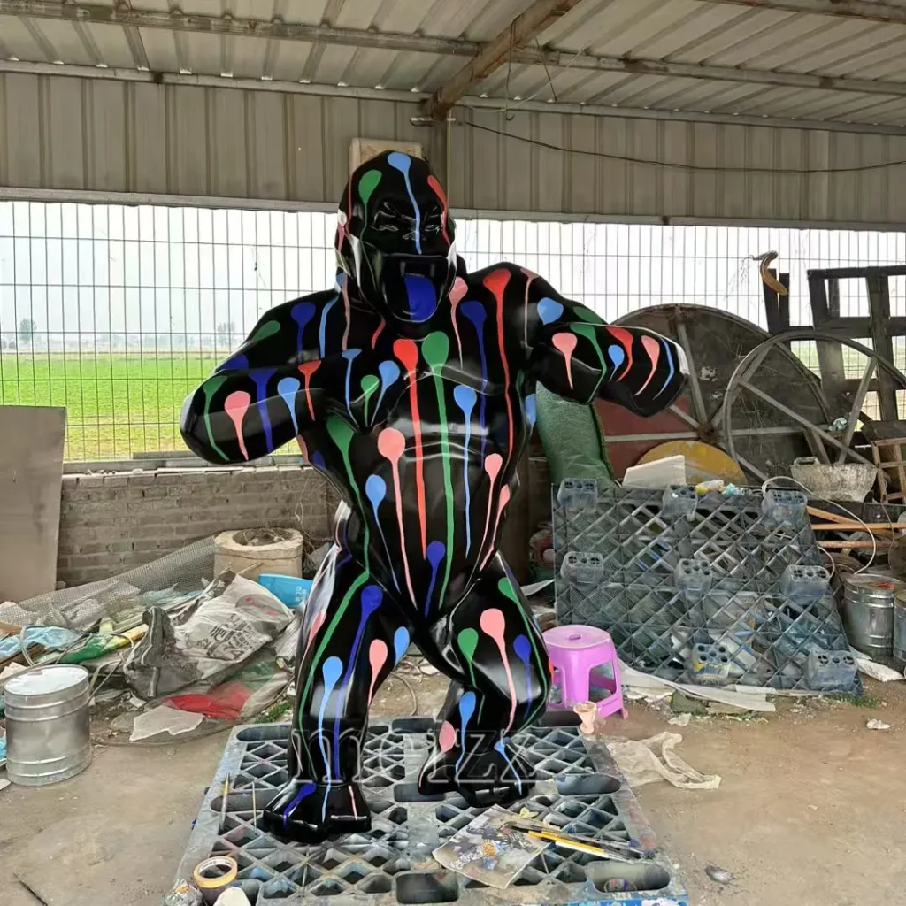 Graffiti Gorilla Statue