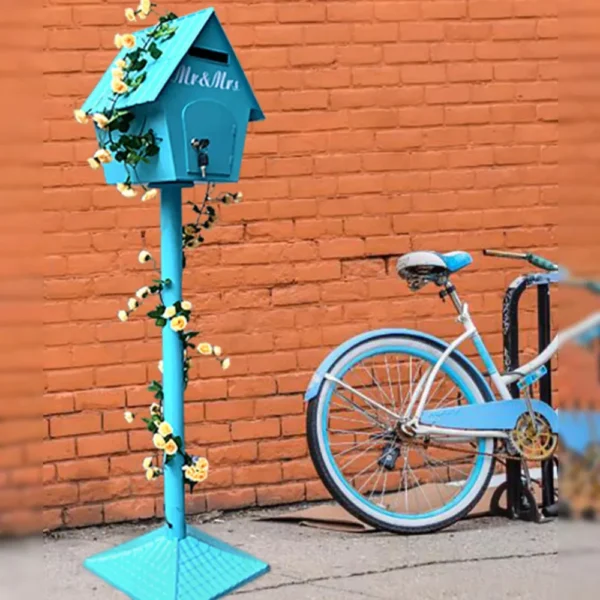 ornamental iron mailbox posts