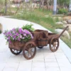 Wood Wagon Flower Planter