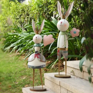 Cast Iron Rabbit Garden Ornament