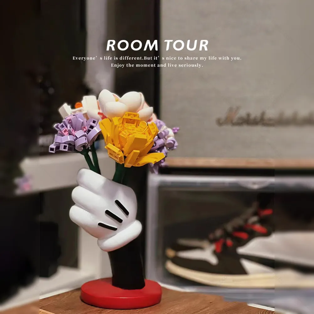 mickey mouse hand vase