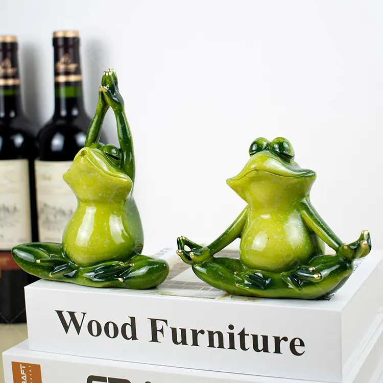 Yoga Frog Figurine