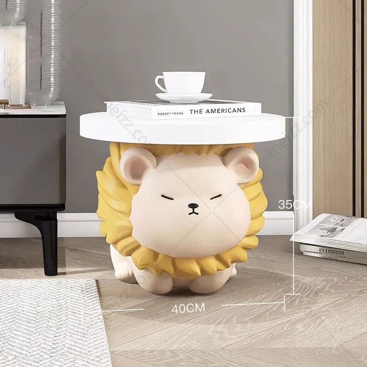 lion side table