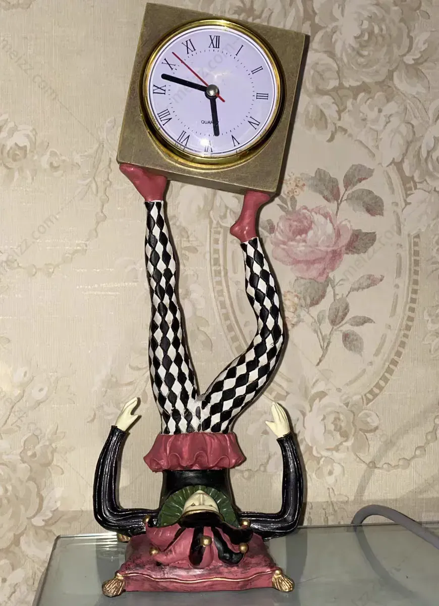 vintage clown clock