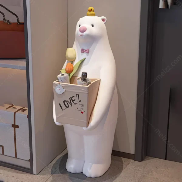 white bear statue