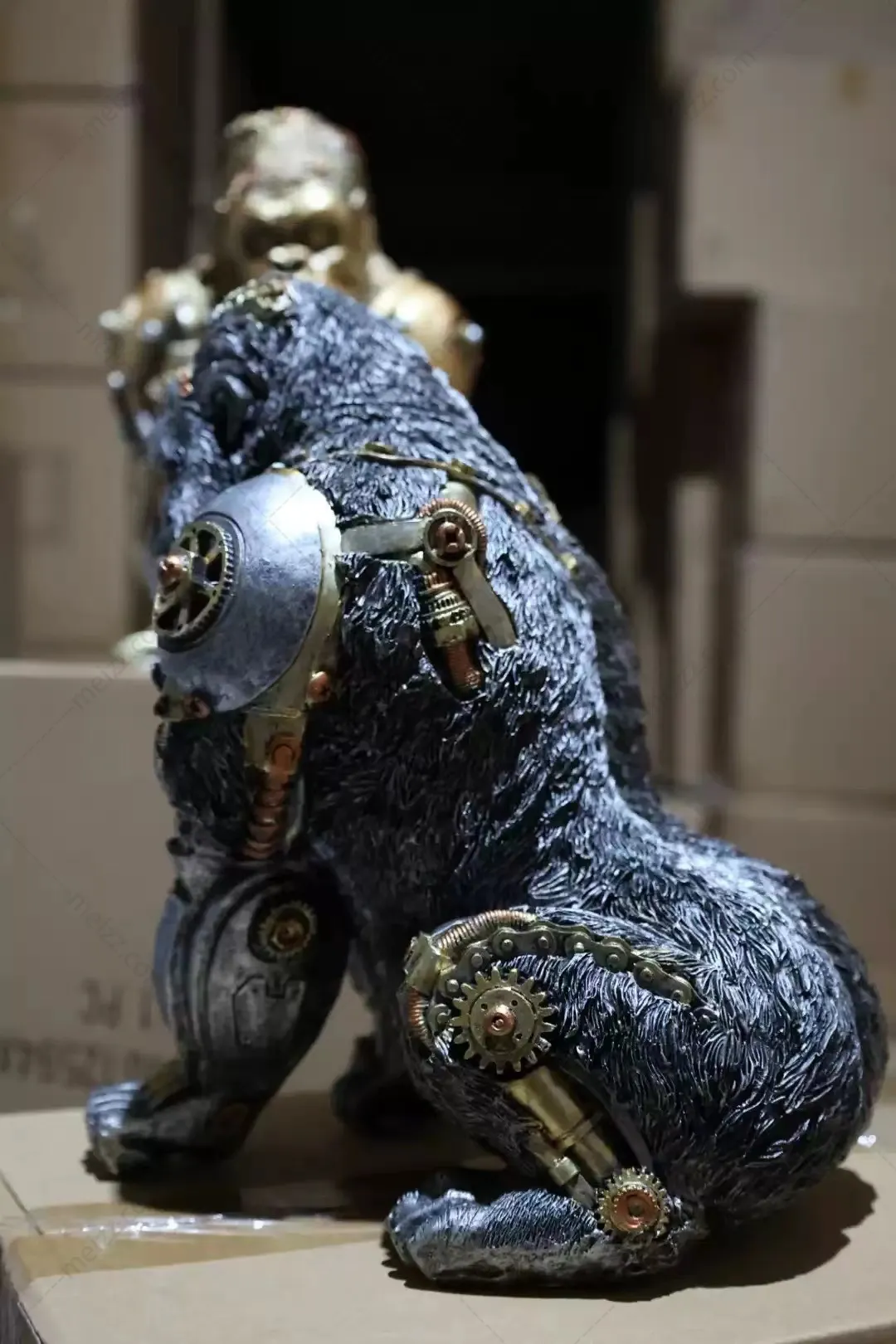 steampunk gorilla ornament