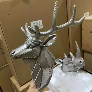 Silver Stag Head Wall Mount