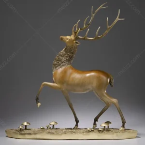 metal deer sculpture