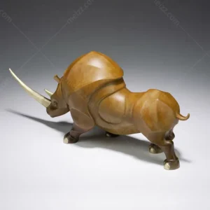 White Rhino Figurine
