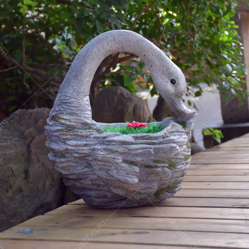 swan shaped flower pots