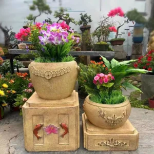 resin outdoor plant pots