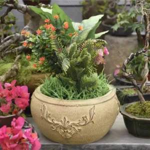 resin outdoor plant pots