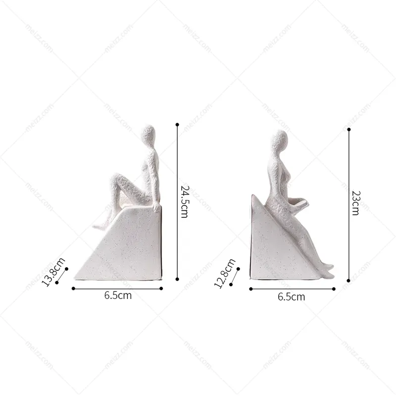 man and woman bookends