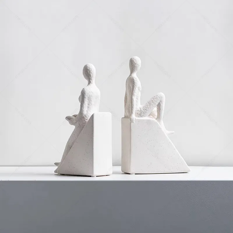 man and woman bookends