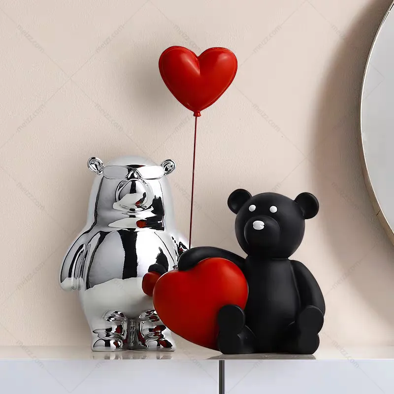 bear figurines home decor