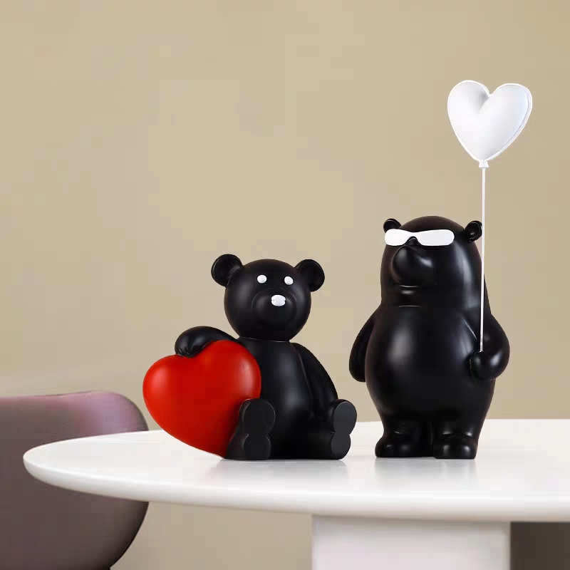 bear figurines home decor