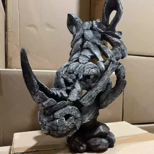 edge rhino sculpture