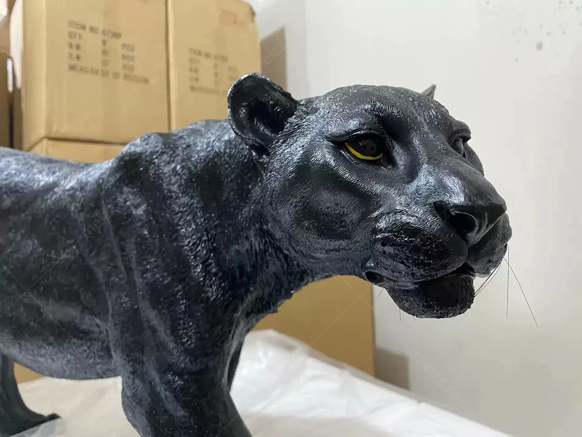 art deco panther statue