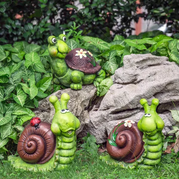 snail statue for garden