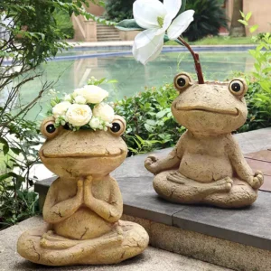 frog flower pot