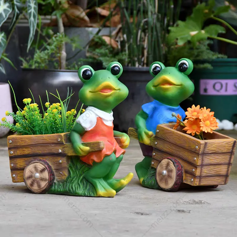 outdoor frog planter