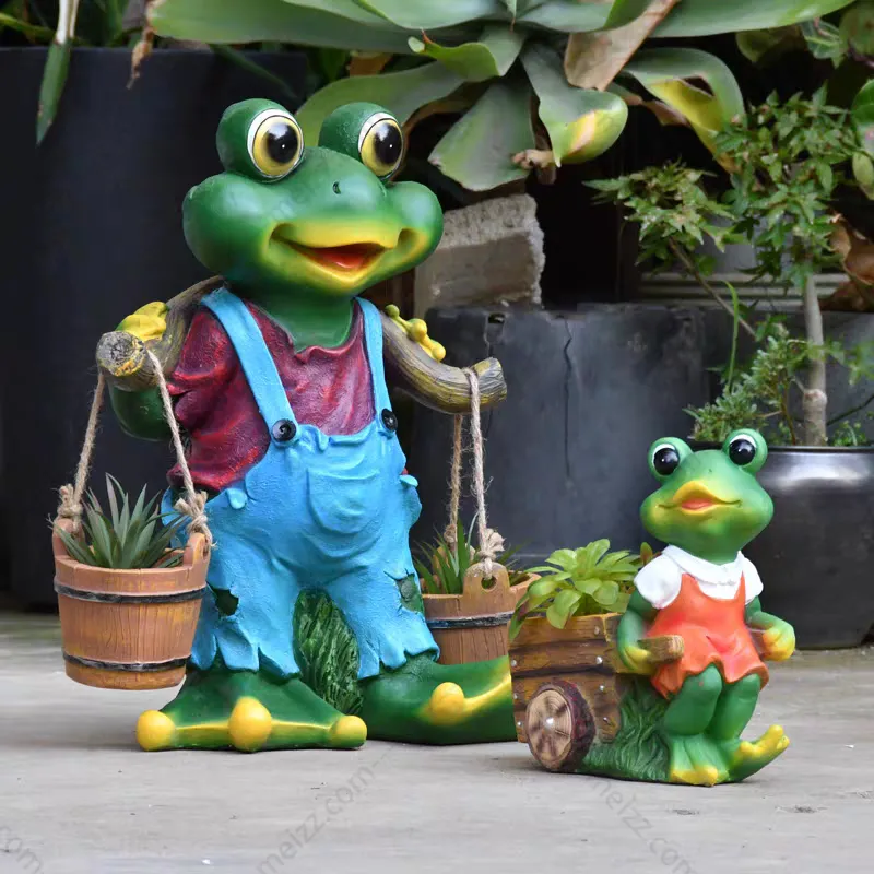 outdoor frog planter