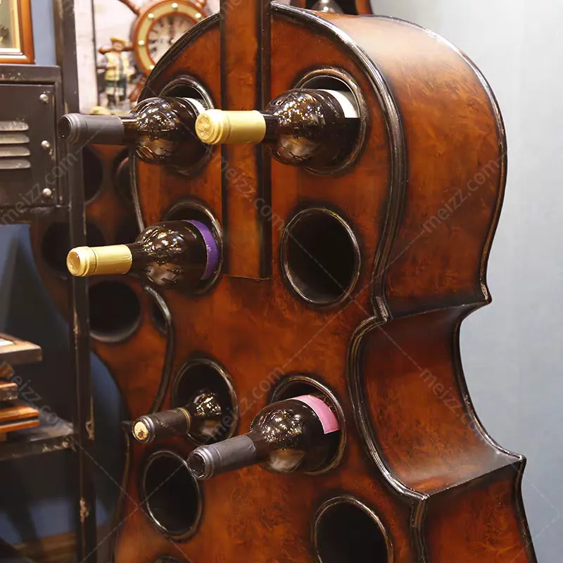 cello shaped wine rack