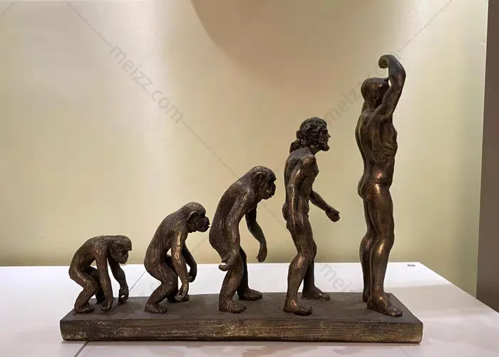 evolution of man statue
