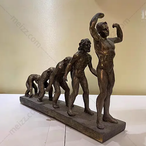 evolution of man statue