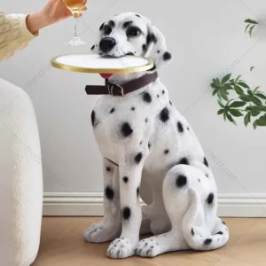 dog statue tray holder