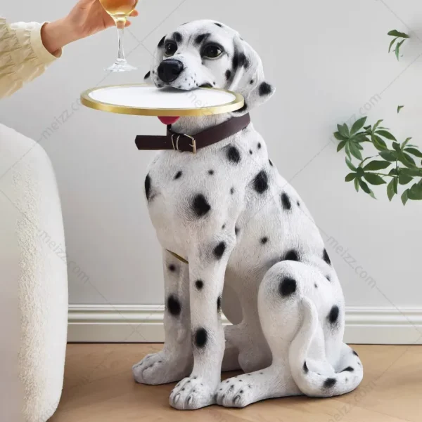 dog statue tray holder