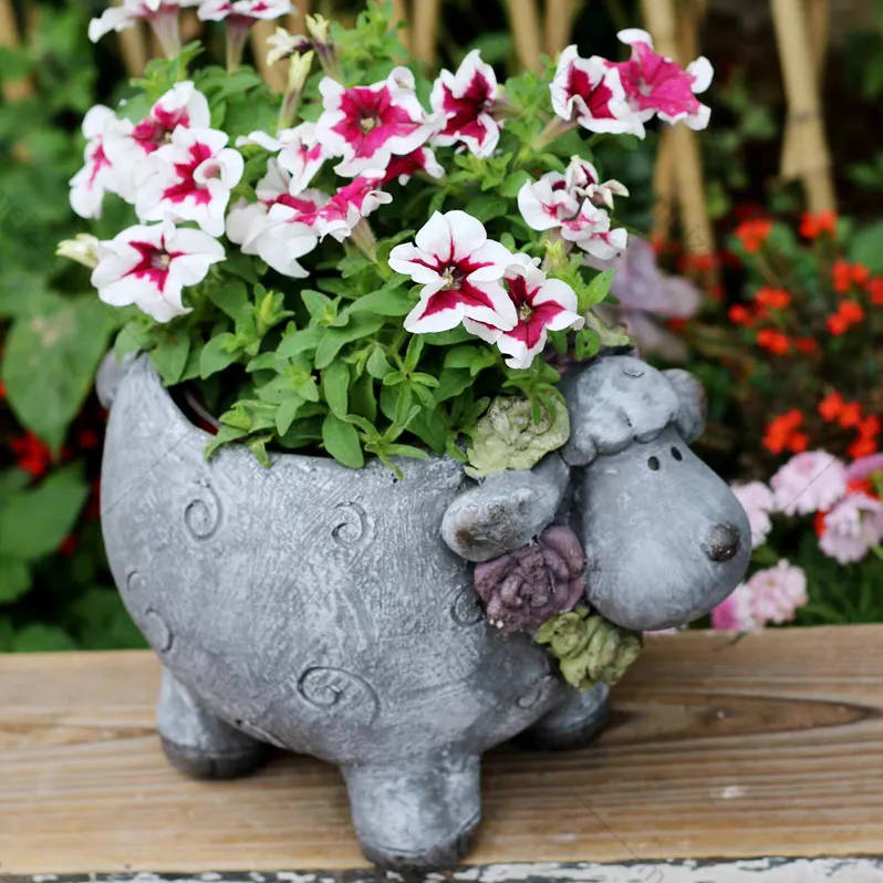 sheep flower pot